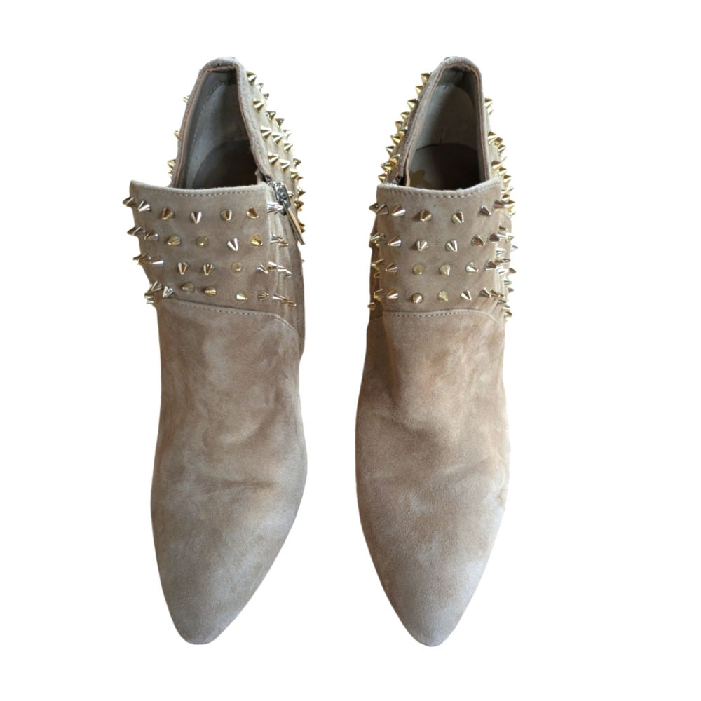 Sam Edelman Wally Tan Suede Studded Bootie Size 8 - Picture 3 of 11